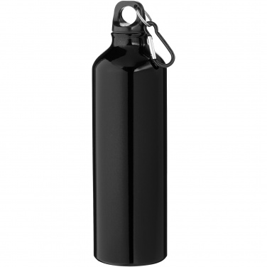 Logo trade promotional merchandise image of: Oregon 770 ml RCS certified recycled aluminium water bottle with carabiner